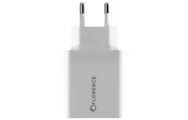 Зарядное устройство Florence 1USB QC 3.0 White (FL-1050-W) - Фото
