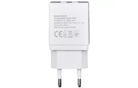 Зарядное устройство Florence 2USB 2A + microUSB cable white (FL-1021-WM) - Фото
