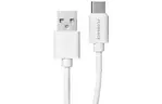 Зарядное устройство Florence 2USB 2A + Type-C cable white (FL-1021-WT)
