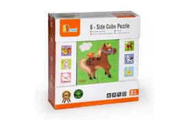 Развивающая игрушка Viga Toys Пазл-кубики Ферма (50835) - Фото
