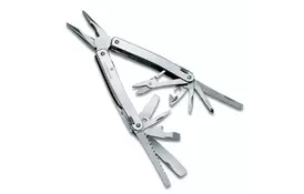 Мультитул Victorinox SwissTool Spirit в кожаном чехле с поворотной клипсой (3.0227.L1) - Фото