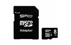 Карта памяти Silicon Power 8Gb microSDHC class 10 (SP008GBSTH010V10-SP) - Фото