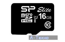 Карта памяти Silicon Power 16GB microSD class 10 UHS-I Elite (SP016GBSTHBU1V10) - Фото