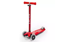 Скутер Micro Maxi Deluxe Red LED (MMD068) - Фото