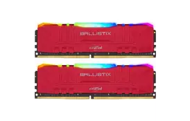 Модуль памяти для компьютера DDR4 32GB (2x16GB) 3200 MHz Ballistix Red RGB MICRON (BL2K16G32C16U4RL) - Фото
