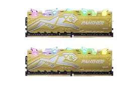 Модуль памяти для компьютера DDR4 16GB (2x8GB) 3200 MHz Panther Rage RGB Silver-Golden Apacer (EK.16G21.GJMK2) - Фото