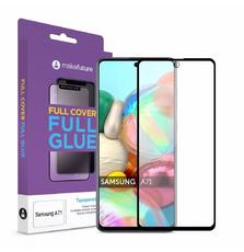 Стекло защитное MakeFuture Samsung A71 Full Cover Full Glue (MGF-SA71)