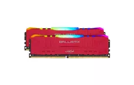 Модуль памяти для компьютера DDR4 32GB (2x16GB) 3000 MHz Ballistix RGB Red MICRON (BL2K16G30C15U4RL) - Фото