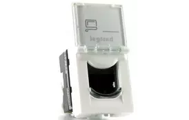 Электроустановочное изделие LEGRAND Розетка компьютерная MOSAIC RJ45 UTP кат.5E LCS, 1 модуль (076551) - Фото