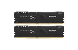 Модуль памяти для компьютера DDR4 64GB (2x32GB) 2666 MHz HyperX Fury Black Kingston (HX426C16FB3K2/64) - Фото