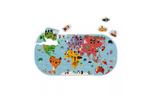 Игрушка для ванной Janod Пазл Карта мира (J04719)