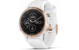Смарт-часы Garmin Fenix 5S Plus Sapphire Rose Gold with Gold Metal & White Sil (010-01987-11/84) - Фото