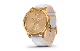 Смарт-часы Garmin Vivomove Luxe 24K Gold PVD Stainless Steel Case with White I (010-02241-08) - Фото
