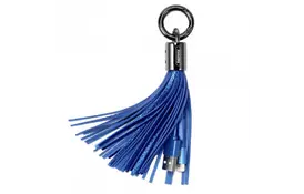 Дата кабель USB 2.0 AM to Lightning 0.2m blue Remax (Tassels Ring Lightning 3.0A Data/Charge) - Фото