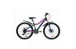 Велосипед Discovery 26'' KELLY AM DD рама-16'' St 2020 черно-малиновый с голубым (OPS-DIS-26-260)