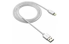 Дата кабель USB 2.0 AM to Lightning 1.0m MFI Pearl White CANYON (CNS-MFIC3PW) - Фото