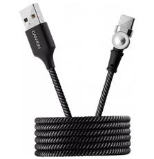 Дата кабель USB 2.0 AM to Type-C 1.0m Rotating magnetic Black CANYON (CNS-USBC8B)