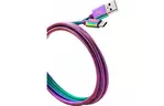Дата кабель USB 2.0 AM to Type-C 1.0m Rainbow CANYON (CNS-USBC7RW)