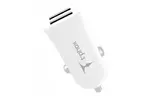Зарядное устройство T-PHOX Pocket 2.4A Dual USB (White) (Pocket Car Charger)