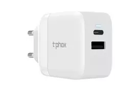 Зарядное устройство T-PHOX Coco 1xTYPE-C PD 18W + 1xUSB QC3.0 (White) (Coco White) - Фото