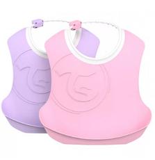 Нагрудничек Twistshake Набор 4+мес, лавандовый/розовый (69842)