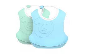 Нагрудничек Twistshake Набор 4+мес, мятный/голубой (69843) - Фото