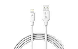 Дата кабель USB 2.0 AM to Lightning 1.8m V3 White Anker (A8112H21) - Фото