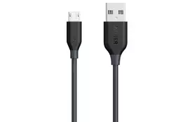 Дата кабель USB 2.0 AM to Micro 5P 0.9m V3 Powerline Space Gray Anker (A8132H11/A8132G11) - Фото