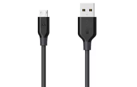 Дата кабель USB 2.0 AM to Micro 5P 1.8m V3 Powerline Space Gray Anker (A8133H11/A8133G11) - Фото