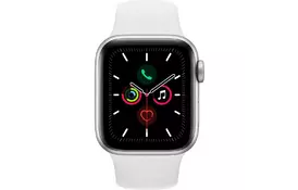 Смарт-часы Apple Watch Series 5 GPS, 44mm Silver Aluminium Case with White Sp (MWVD2GK/A) - Фото