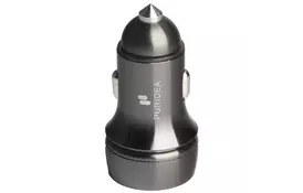 Зарядное устройство PURIDEA 2xUSB Dual Fast Charge Aluminum Black (CC05-Black) - Фото