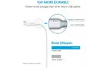 Дата кабель USB 2.0 AM to Micro 5P 0.3m White Anker (A8141021)