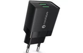 Зарядное устройство MakeFuture 2.4A 2USB Auto-ID Black (MCW-22BK) - Фото