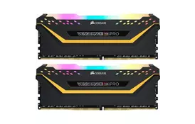 Модуль памяти для компьютера DDR4 16GB (2x8GB) 3200 MHz Vengeance RGB Pro Black CORSAIR (CMW16GX4M2C3200C16-TUF) - Фото