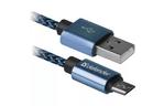 Дата кабель USB 2.0 AM to Micro 5P 1.0m USB08-03T blue Defender (87805)