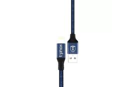 Дата кабель USB 2.0 AM to Lightning 1.2m Blue T-L810 Black T-PHOX (T-L810 Blue) - Фото