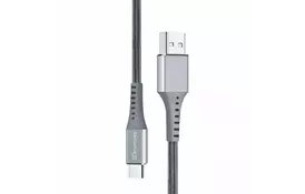 Дата кабель USB 2.0 AM to Type-C 1.2m Grey Grand-X (FC-12G) - Фото
