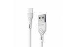 Дата кабель USB 2.0 AM to Type-C 1.0m White Grand-X (PC-03W)