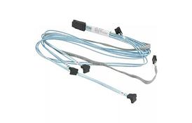 Кабель для передачи данных Supermicro MiniSAS SFF-8087 to 4xSATA Right with Sideband 43/43/33/33cm (CBL-0288L) - Фото