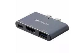 Порт-репликатор CANYON Docking Station with 3 port, Thunderbolt 3, Input 100-240V, (CNS-TDS01DG) - Фото