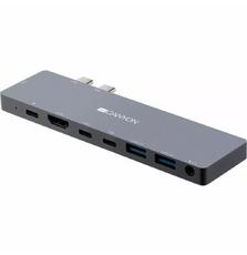 Порт-репликатор CANYON Docking Station with 8 port, 1*Type C PD100W+2*Type C, Input (CNS-TDS08DG)