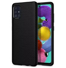 Чехол для моб. телефона Spigen Galaxy A51 Liquid Air, Matte Black (ACS00601)