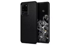 Чехол для моб. телефона Spigen Galaxy S20+ Liquid Air, Matte Black (ACS00754) - Фото