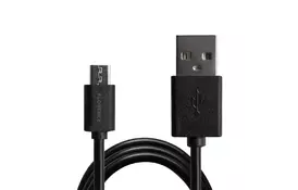 Дата кабель USB 2.0 AM to Micro 5P 1.0m 3A Black Florence (FL-2200-KM) - Фото