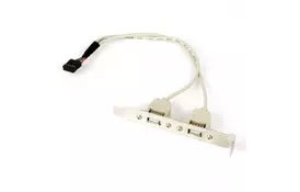 Кабель для передачи данных USB розетка на кронштейні 10P 25 см GEMBIRD (CCUSBRECEPTACLE) - Фото
