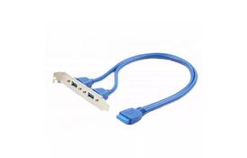 Кабель для передачи данных USB 3.0 розетка на кронштейні 10P 45 см Cablexpert (CC-USB3-RECEPTACLE) - Фото
