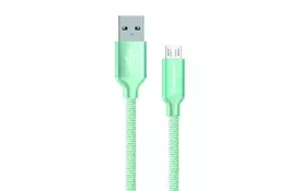 Дата кабель USB 2.0 AM to Micro 5P 1.0m mint ColorWay (CW-CBUM002-MT) - Фото