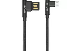 Дата кабель USB 2.0 AM to Micro 5P 1.0m DCPQ Black Nomi (344268) - Фото