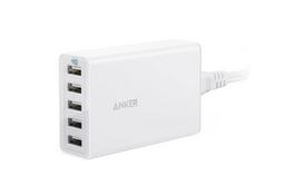 Зарядное устройство Anker PowerPort 5 - 40W 5-port USB Power IQ V3 (White) (A2124L22) - Фото