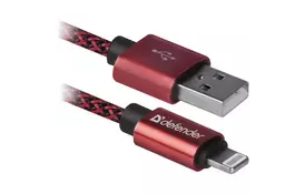 Дата кабель USB 2.0 AM to Lightning 1.0m ACH01-03T PRO Red Defender (87807) - Фото
